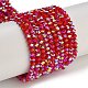 Chapelets de perles en verre électroplaqué&nbsp;GLAA-Q105-04N-1