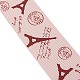 Rosa Farbe Eiffelturm gedruckt Bänder des Grosgrain X-SRIB-E001-38mm-2-3