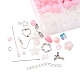 Kit per fare orecchini rosa fai da te DIY-FS0004-78-3