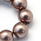Cottura dipinto di perle di vetro perlato fili di perline rotondo X-HY-Q003-10mm-78-3