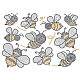 NBEADS Bling Rhinestone Bees Sticker DIY-WH0303-036-1