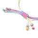 Fabrication de bracelet à maillons en fil de nylon tressé réglable AJEW-JB01160-01-4