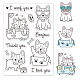 GLOBLELAND French Bulldog Clear Stamps Dogs Silicone Clear Stamp Transparent Stamp Seals for Cards Making DIY Scrapbooking Photo Journal Album Decoration DIY-WH0167-56-681-1