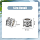 Perlas de aleación de zinc de estilo tibetano dicosmético 200g TIBEB-DC0001-02-2