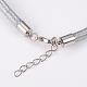Metallic Cord Necklaces NJEW-G293-01P-2