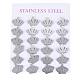 304 Stainless Steel Stud Earrings EJEW-H350-14P-3