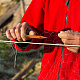 Superfindings kit di riparazione aghi per reti da pesca inclusi 9 pezzo di navette per aghi di rete in plastica 1 pezzi in acciaio affilato 1 rotoli di filo da pesca trasparente filo di nylon rammendo strumenti di rete da pesca FIND-FH0005-82-6