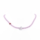 Bracelets en perles acryliques opaques NJEW-JN04174-4