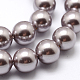 Grado redonda pulida una concha perla hebras BSHE-M027-6mm-12-2