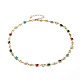 Handmade Brass Enamel Link Chains Jewelry Sets SJEW-JS01163-2