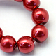 Baking Painted Pearlized Glass Pearl Round Bead Strands HY-Q003-6mm-51-3