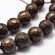 Natural Bronzite Beads Strands G-G736-11-4mm-3