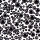 PandaHall 1 Set Imitation Pearl Acrylic Beads with No Hole Round Finding Beads Black Loose Charms for Jewelry Making 8x2cm OACR-PH0001-05B-6