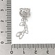 925 pince à glace en argent sterling plaqué rhodium STER-NH0001-23P-3
