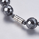 Colliers de perles en hématite synthétique sans magnétiques NJEW-K096-10B-3