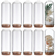 SUNNYCLUE 10Pcs 2.76 inch Glass Display Dome Cloche Glass Display Bell Jar Mini Glass Bottles Dome Display Dome with Cork Base Display Case for Flower Storage Christmas Party Favor Gift Home Decor AJEW-SC0001-55C-1
