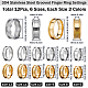 Sunnyclue 12 pz 12 stili 304 impostazioni dell'anello scanalato in acciaio inossidabile RJEW-SC0001-03-2