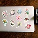 50 Uds conjunto de etiquetas adhesivas de papel de flores de dibujos animados DIY-G066-05-5