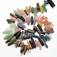 Natural & Synthetic Frosted Gemstone Chip Beads Strands X-G-L154-25-3