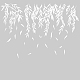 Calcomanías de pared de hojas colgantes blancas superdant DIY-WH0377-213-1