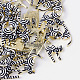 Cat Printed Alloy Pendants X-ENAM-Q030-46-1