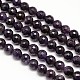 Natural Amethyst Round Bead Strands G-N0081-10mm-25-1
