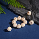 Perles en bois naturel non fini WOOD-Q008-8mm-LF-4