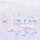 Perlas de vidrio pintadas con spray transparente en dos tonos de sunnyclue GLAA-SC0001-58A-5