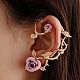 Lega rosa scalatore avvolgere orecchini a bottone per le donne EJEW-A096-01E-1