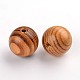 Perle di legno naturale rotonde X-WOOD-Q009-25mm-LF-2