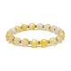 Bracelet extensible en perles d'agate naturelle teintée BJEW-JB09179-04-1