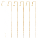 Beebeecraft 12Pcs 93mm Ear Threads 18K Gold Plated Tassel Threader Earrings with 925 Sterling Silver Pins and Loop U-Shaped Drop Earring Threader Findings Long Chain for DIY Jewelry Making FIND-BBC0001-49-1