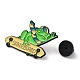 Frosch mit Skateboard-Emaille-Pins JEWB-E027-01EB-03-3