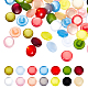 CHGCRAFT 196Pcs 14 Colors Mixed Pearl Resin Buttons Shirt Pearl Buttons Single Hole Flat Round Button Decorative Sewing Buttons for Craft Sewing Childre Buckle 10.5x5.5mm DIY-CA0003-82-1