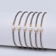 Nylon ajustable pulseras de abalorios trenzado del cordón BJEW-P256-B01-1
