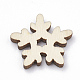 ウッドカボション  レーザーカットウッドシェイプ  混合形状  クリスマスのスタイル  湯通しアーモンド  17~22x14.5~21.5x2.5~3mm WOOD-N002-05-3