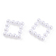 Anelli di collegamento in plastica con perla imitazione abs OACR-T015-08-01-3