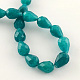 Natural Dyed White Jade Faceted Teardrop Bead Strands G-S197-03-1