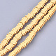 Vaporisez peints non-magnétiques synthétiques perles d'hématite brins G-T116-13-07-1