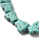 Brins de perles synthétiques teintes en turquoise G-E594-02-3