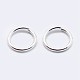 925 Sterling Silver Open Jump Rings STER-F036-02S-0.8x6mm-2