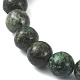 Bracelets extensibles en perles de turquoise africaine naturelle (jaspe) et d'hématite synthétique BJEW-JB09845-01-4