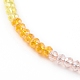 Colliers de perles de verre électrolytiques personnalisées arc-en-ciel NJEW-JN03410-05-3