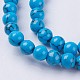 Chapelets de perles en turquoise synthétique G-E456-48A-6mm-3