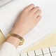 SHEGRACE Classic 24K Golden Plated Rolling Buddhist Bangles with Diagonal Pattern JB165A-4