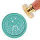 Timbro sigillo di cera in ottone con manico with AJEW-WH0184-0412-1