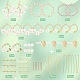 Sunnyclue kit de fabrication de boucles d'oreilles fleur bricolage DIY-SC0020-90-2