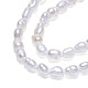 Fili di perle di perle d'acqua dolce coltivate naturali PEAR-N012-02J-4
