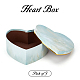 BENECREAT 3 Mixed Size Heart-Shape Marble Cardboard Boxes Treat Favor Gift Box for Thanksgiving CON-BC0006-17D-5