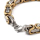 304 Stainless Steel Byzantine Chain Bracelets BJEW-D026-01GP-3